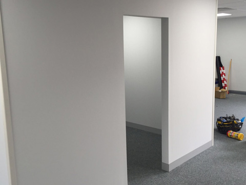 Solid wall office partitions, office fitting Swindon