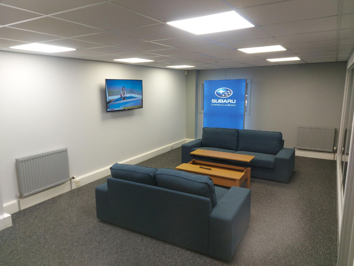 Office partitioning project at Subaru in Swindon