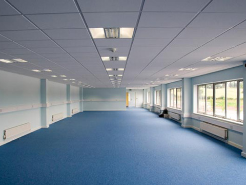Grid suspended ceilings installed in offices Swindon UK